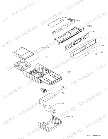 Взрыв-схема холодильника Electrolux ERW33911X - Схема узла Diffusor